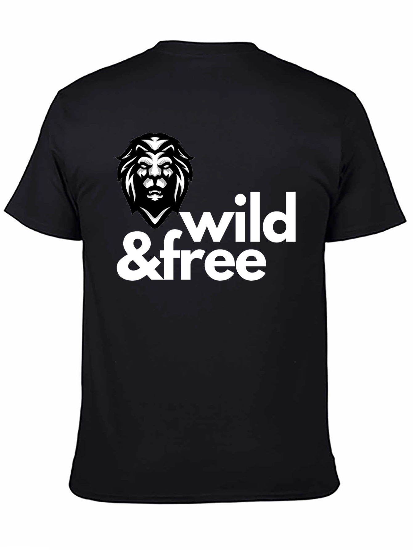 Wild & Free Lion Graphic Tee - Modern Style