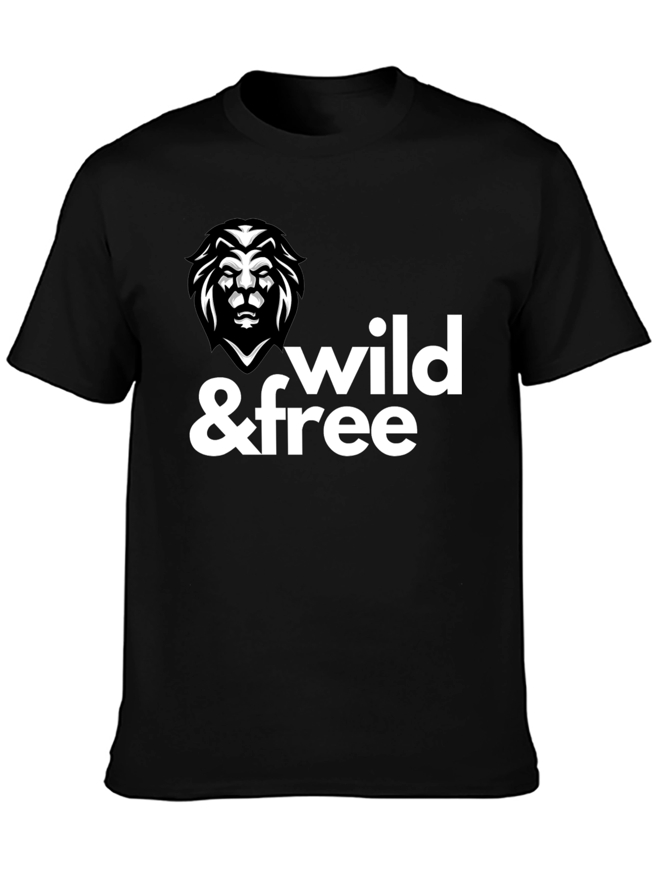 Wild & Free Lion Graphic Tee - Modern Style