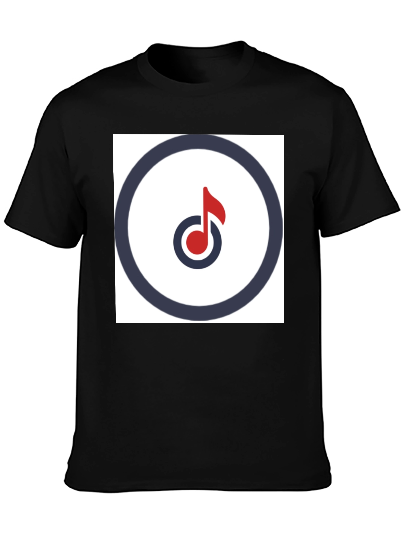 Modern Music Note Graphic Tee - Stylish Black T-Shirt