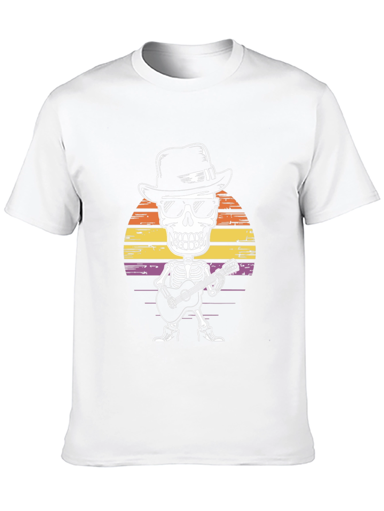 Skeleton Guitarist Graphic T-Shirt - Rock & Roll Style
