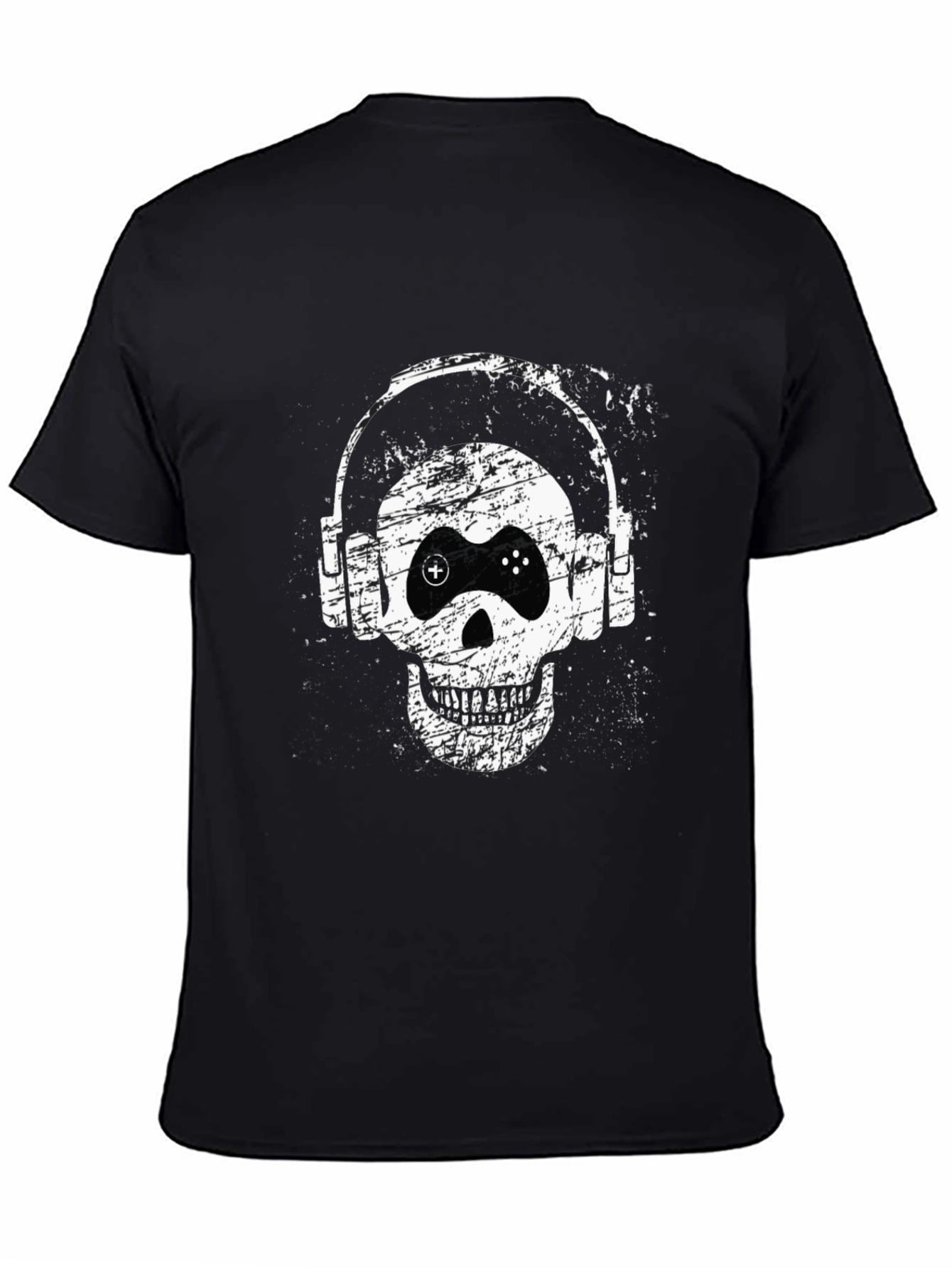 Gamer Skull T-Shirt - Headset & Controller Graphic Tee