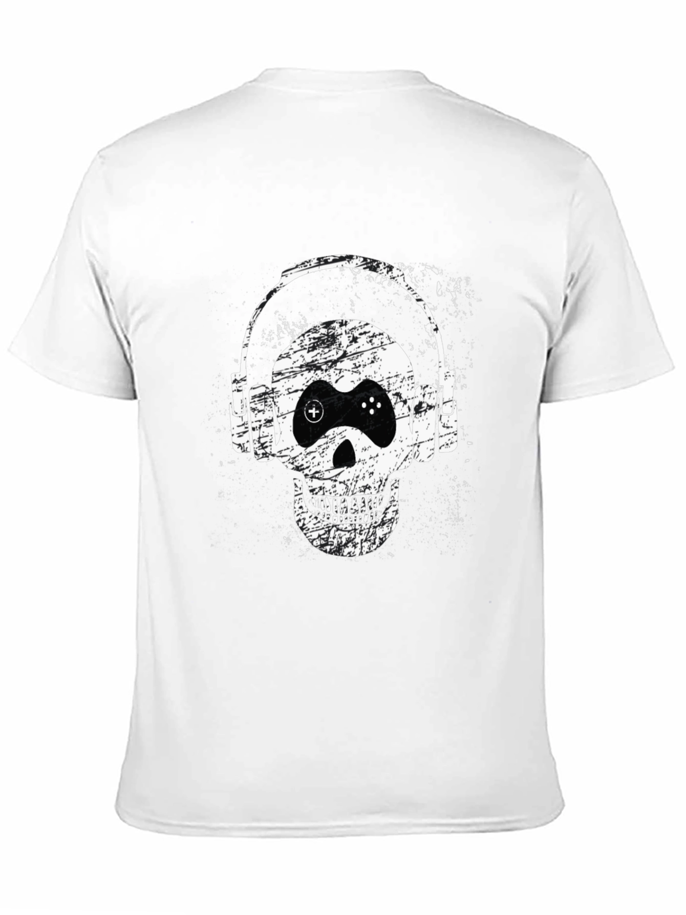 Gamer Skull T-Shirt - Headset & Controller Graphic Tee