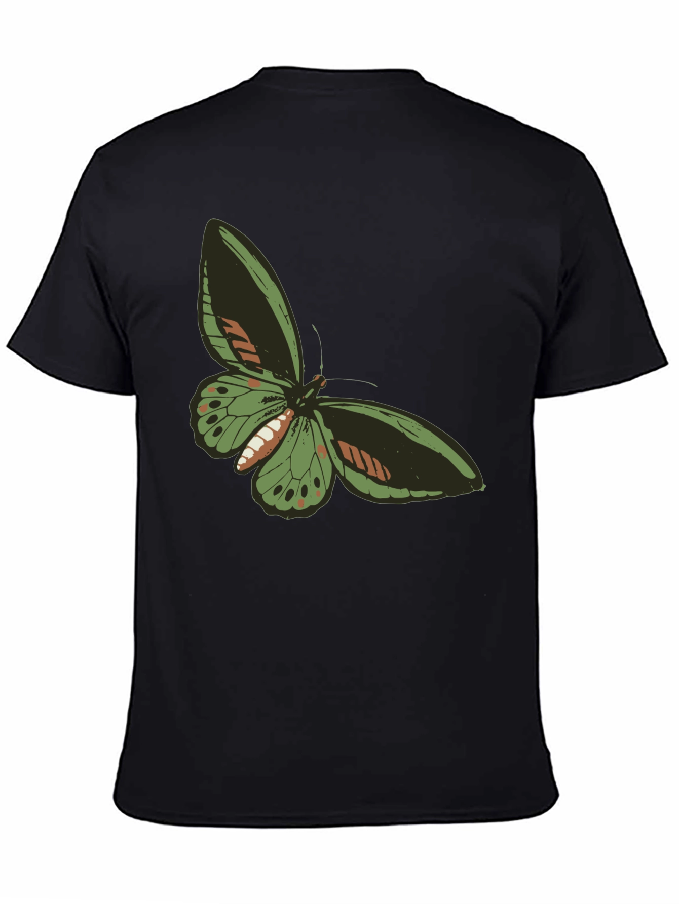 Butterfly Graphic Tee - Black Casual T-Shirt