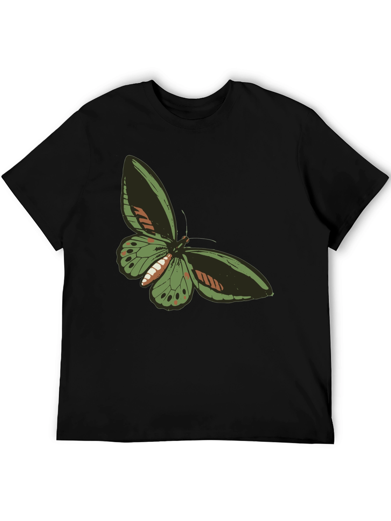 Butterfly Graphic Tee - Black Casual T-Shirt