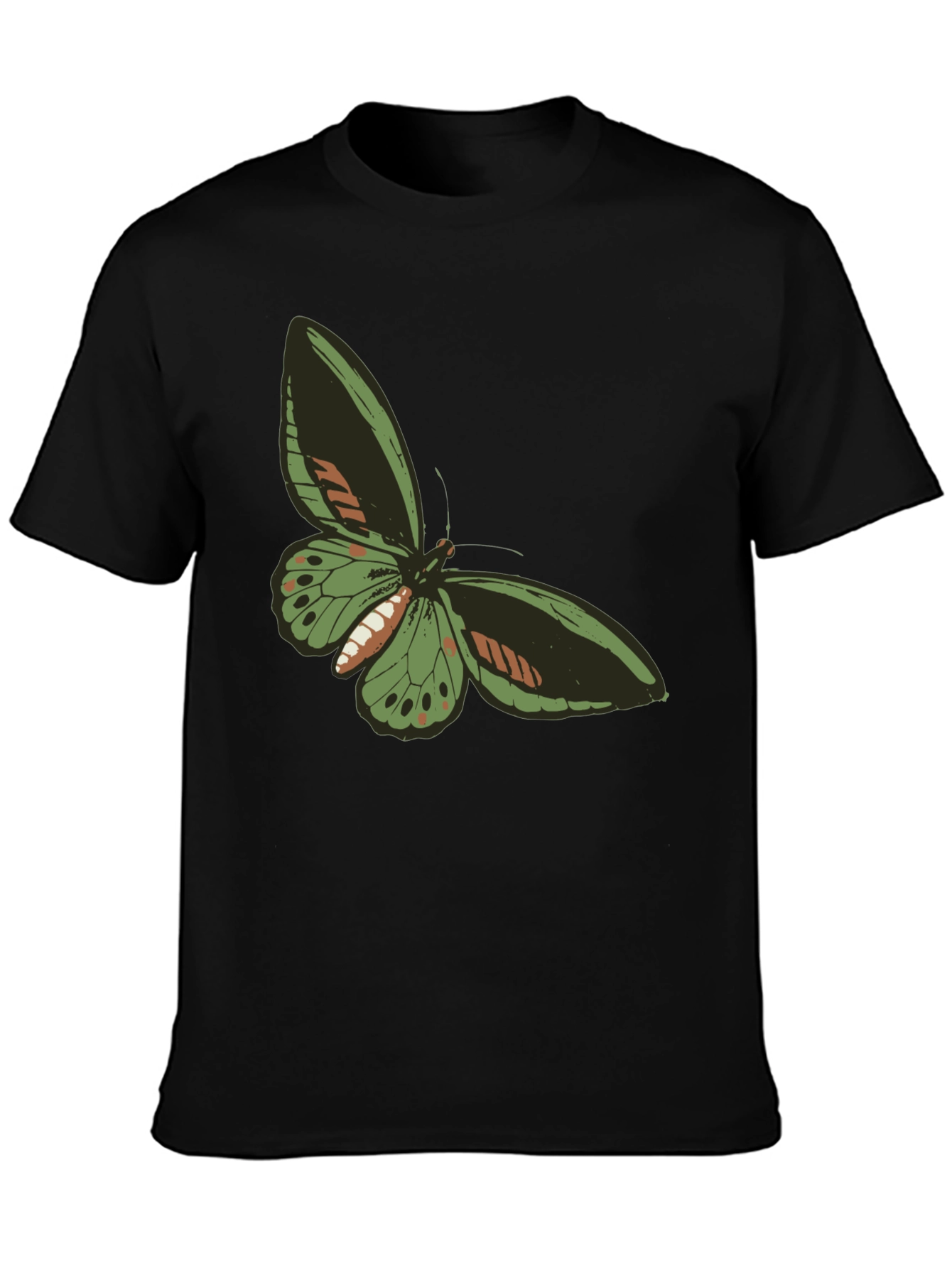 Butterfly Graphic Tee - Black Casual T-Shirt