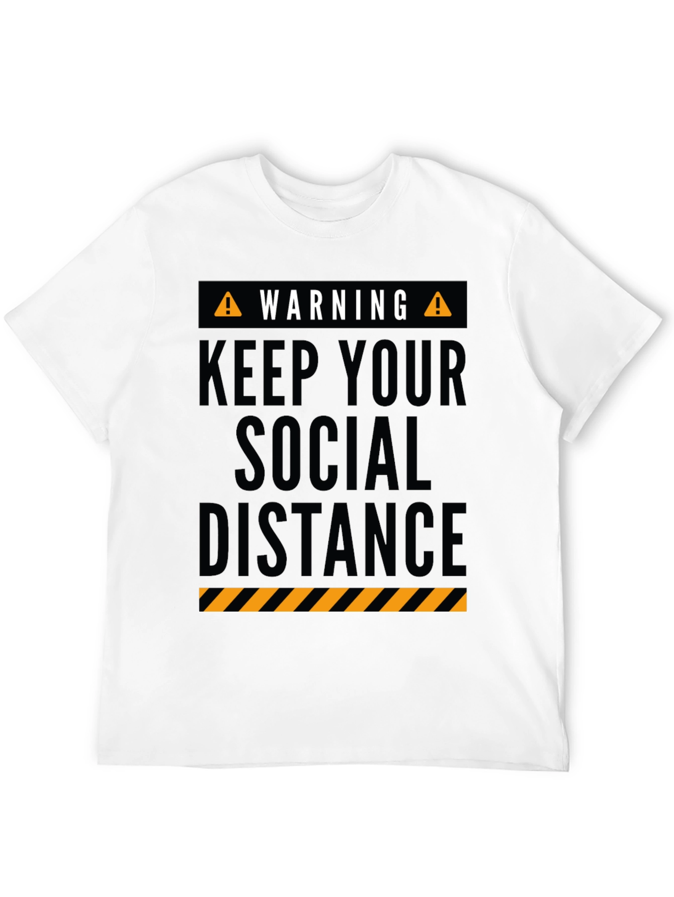 Warning Keep Social Distance Graphic Tee