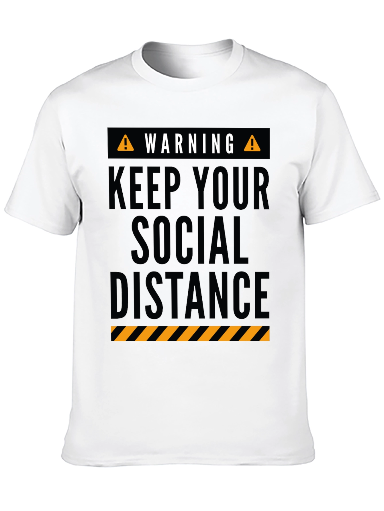 Warning Keep Social Distance Graphic Tee