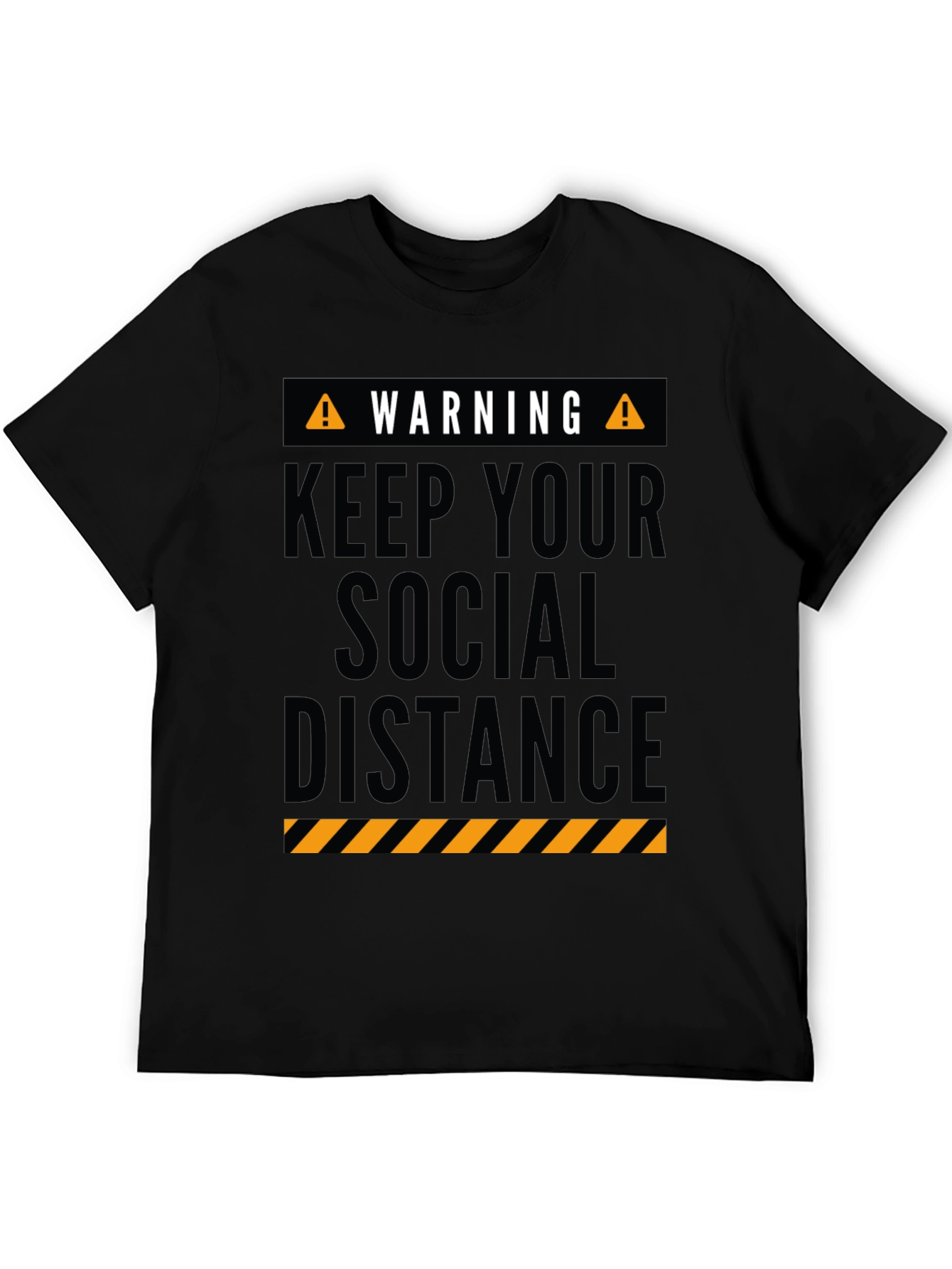 Warning Keep Social Distance Graphic Tee