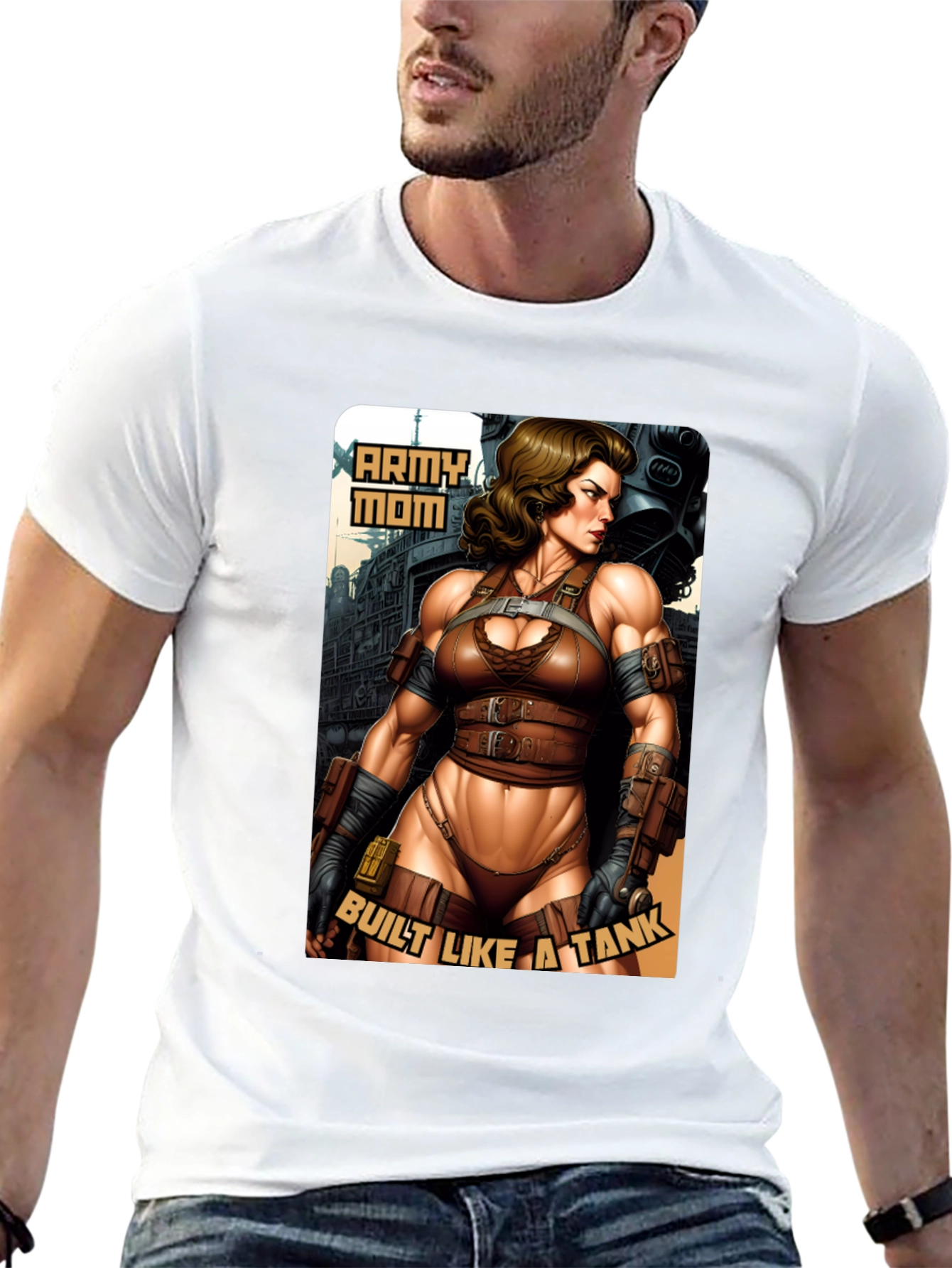 Army Mom Built Like a Tank T-Shirt