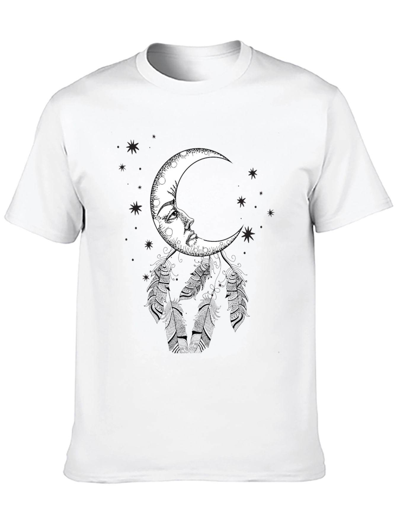 Celestial Moon Face Graphic Tee