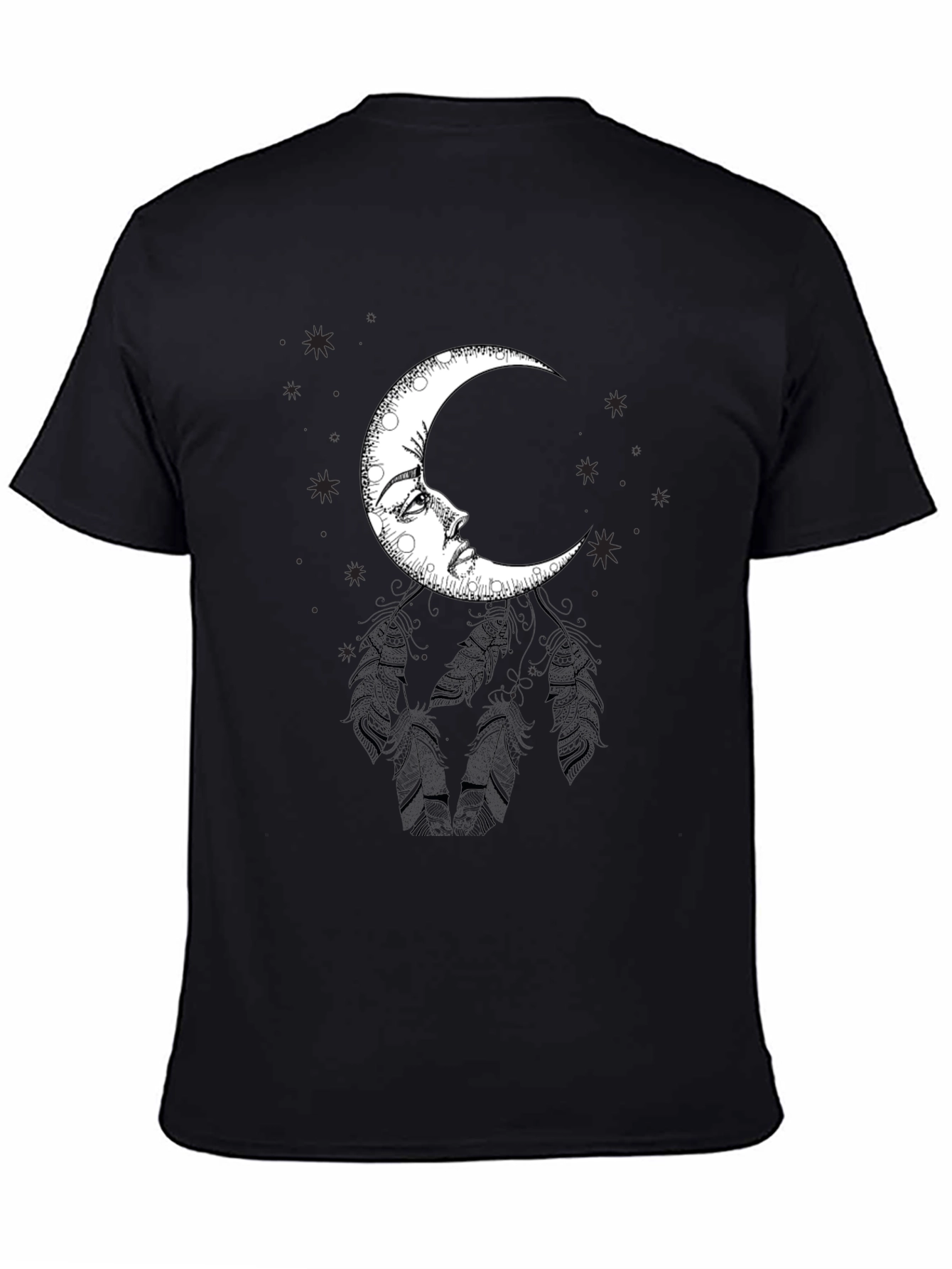 Celestial Moon Face Graphic Tee
