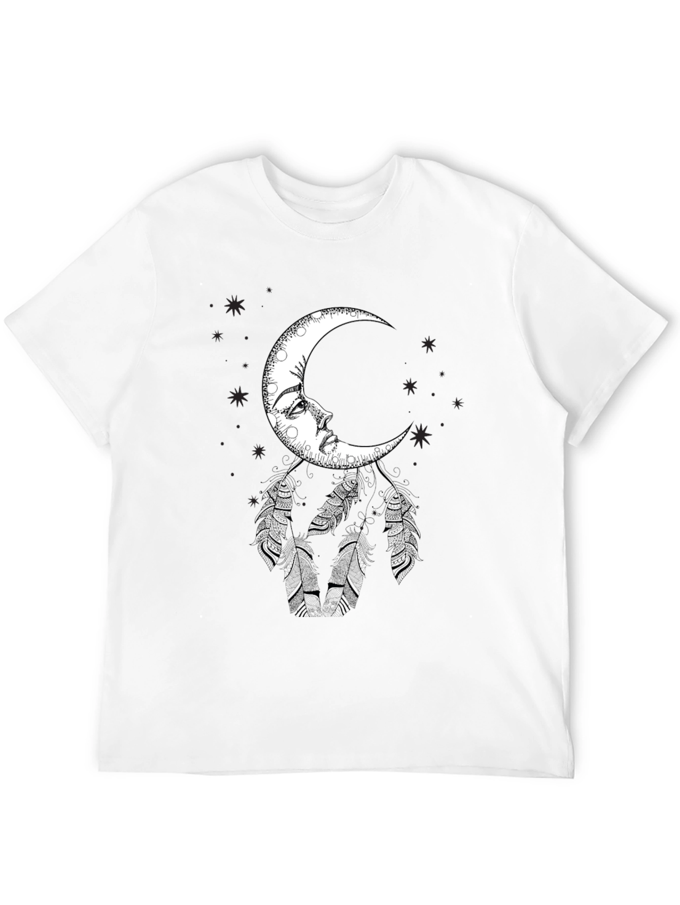 Celestial Moon Face Graphic Tee