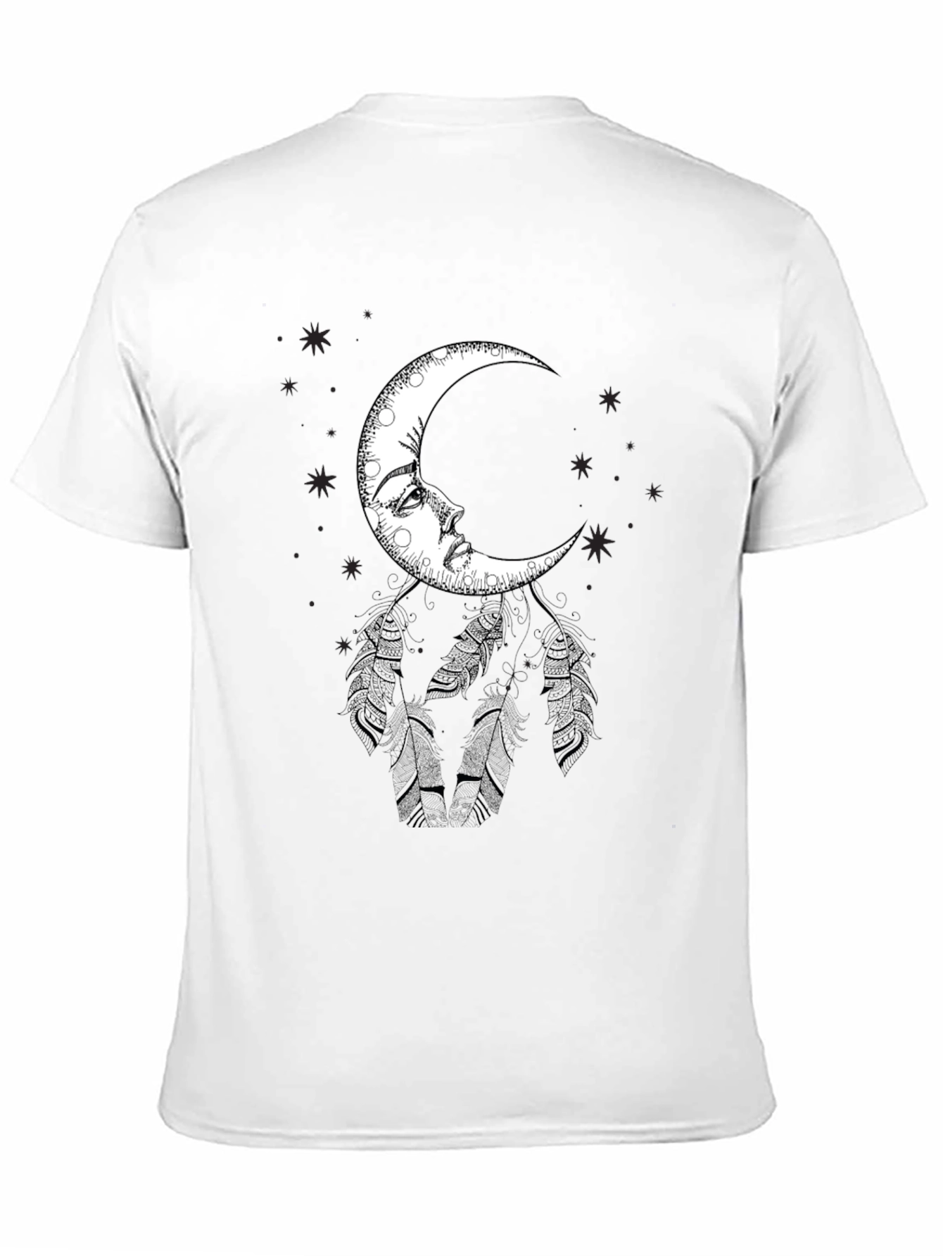 Celestial Moon Face Graphic Tee