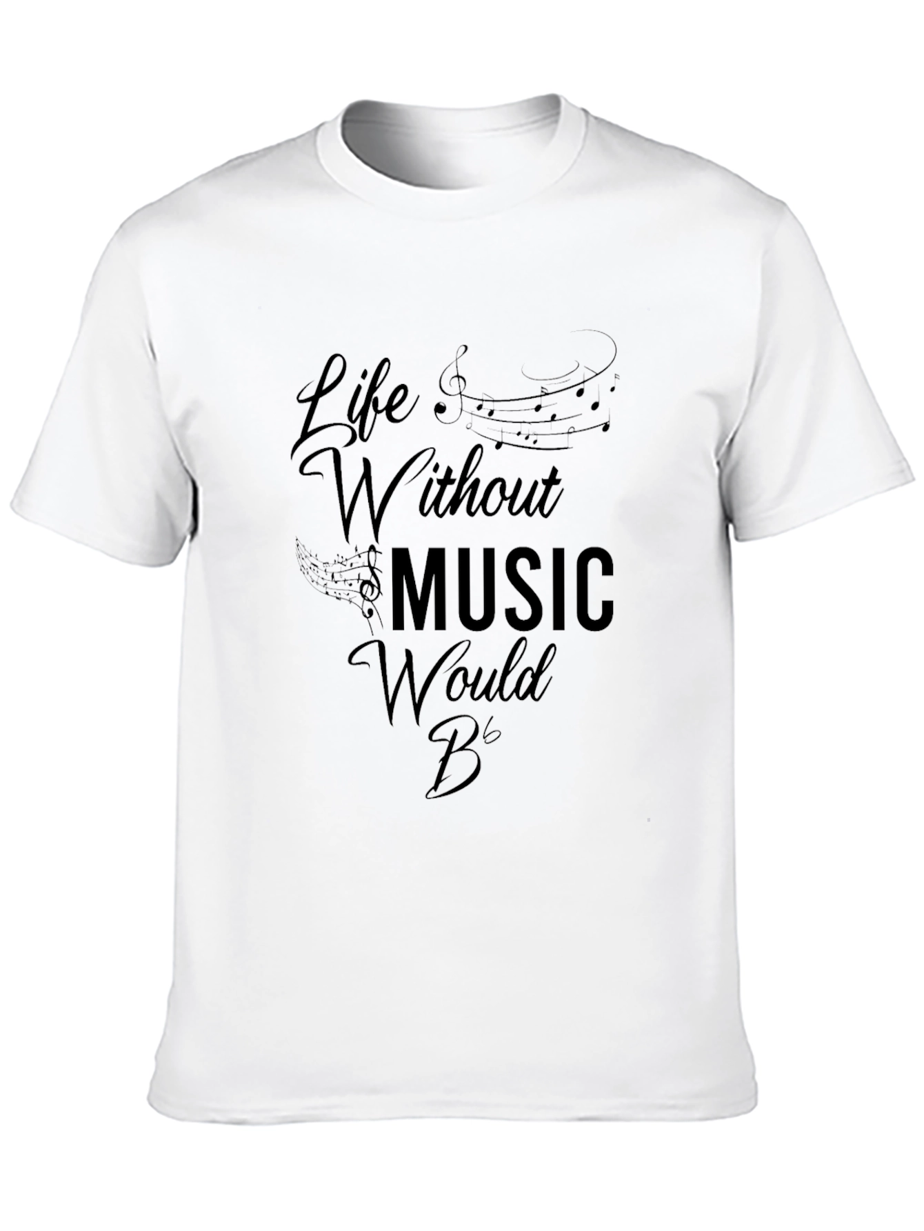 Life Without Music Mens Black T-Shirt