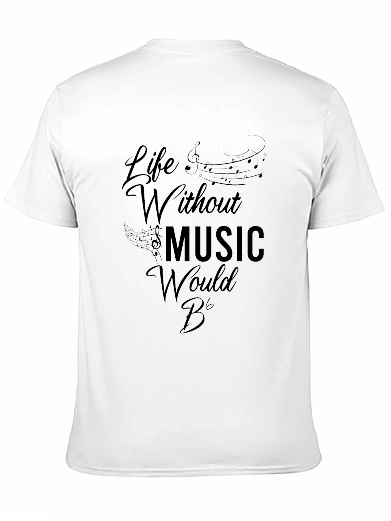 Life Without Music Mens Black T-Shirt