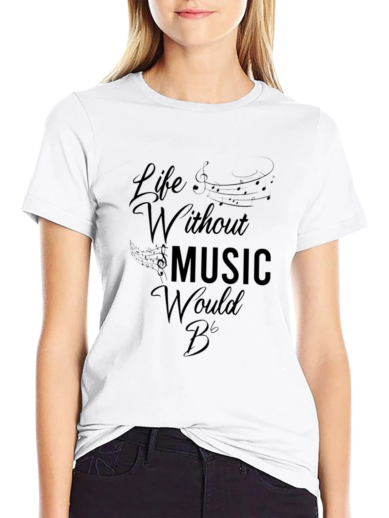 Life Without Music Mens Black T-Shirt