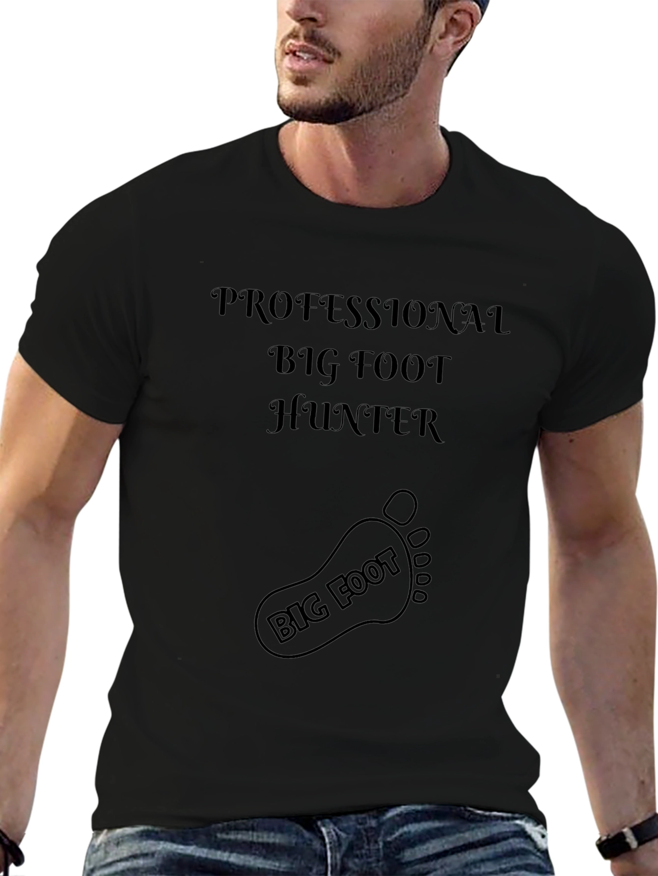 Professional Big Foot Hunter Graphic T-Shirt
