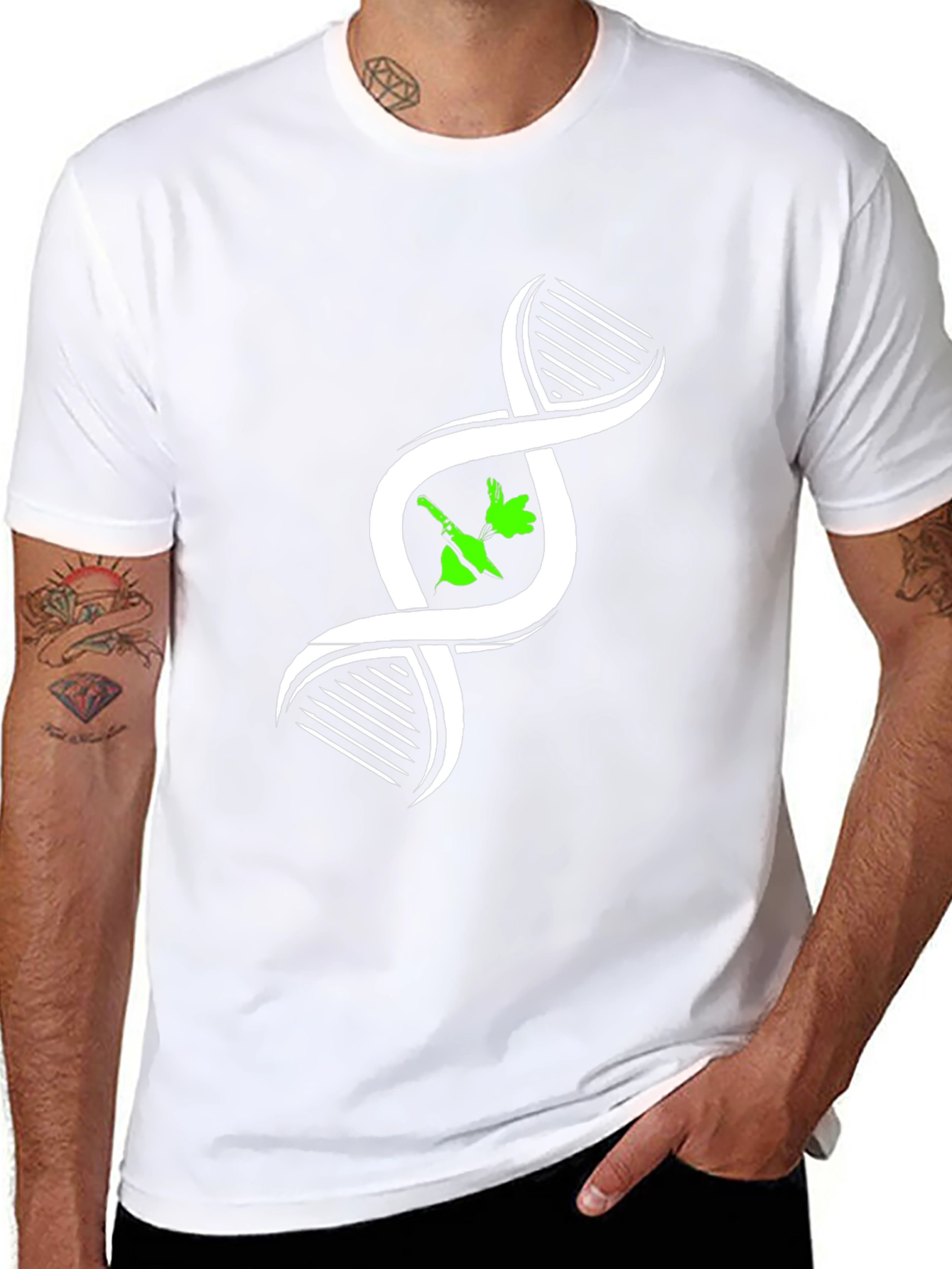 DNA Art Graphic Black T-Shirt