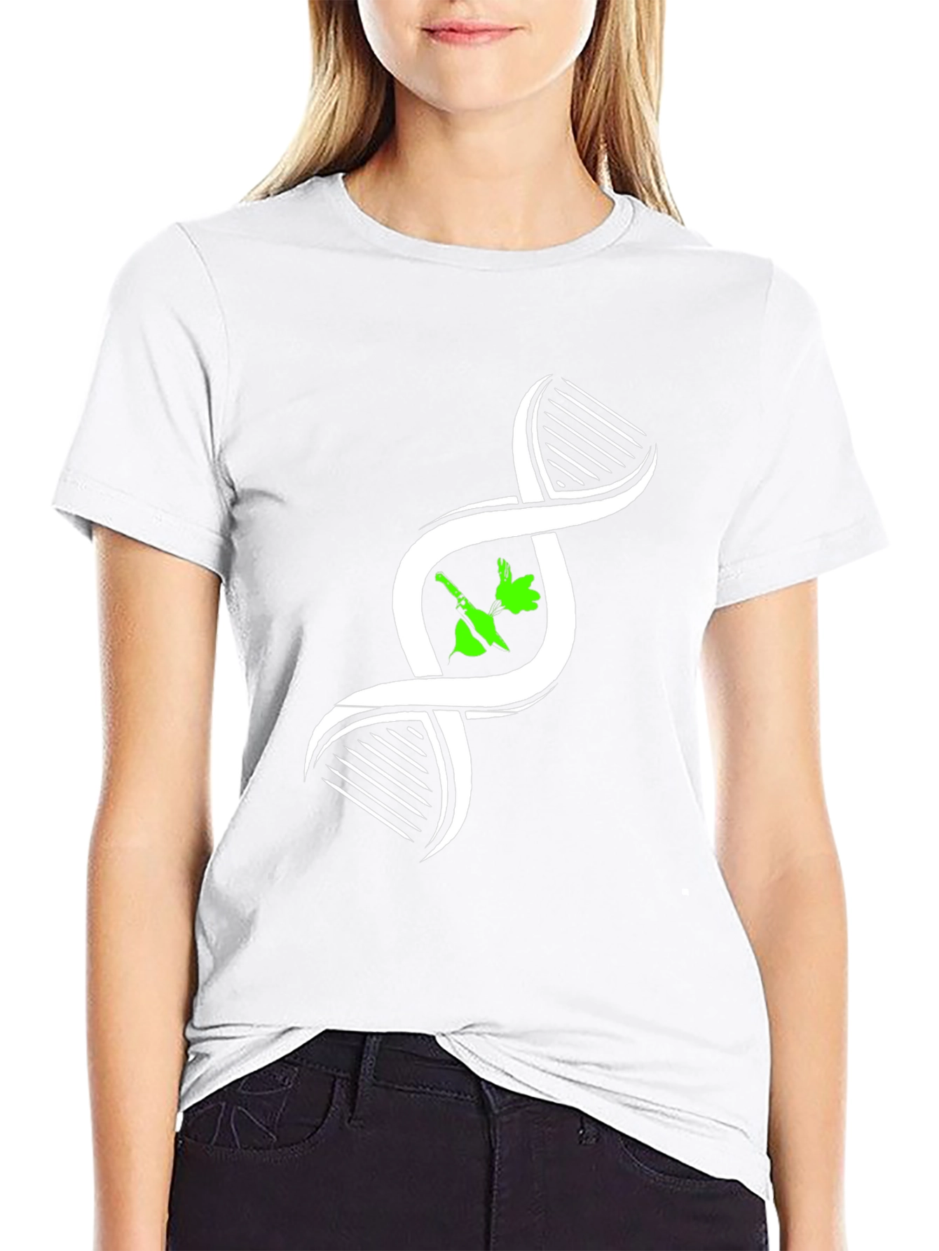 DNA Art Graphic Black T-Shirt