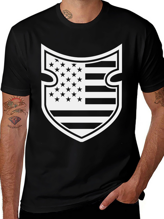 American Flag Shield Graphic T-Shirt