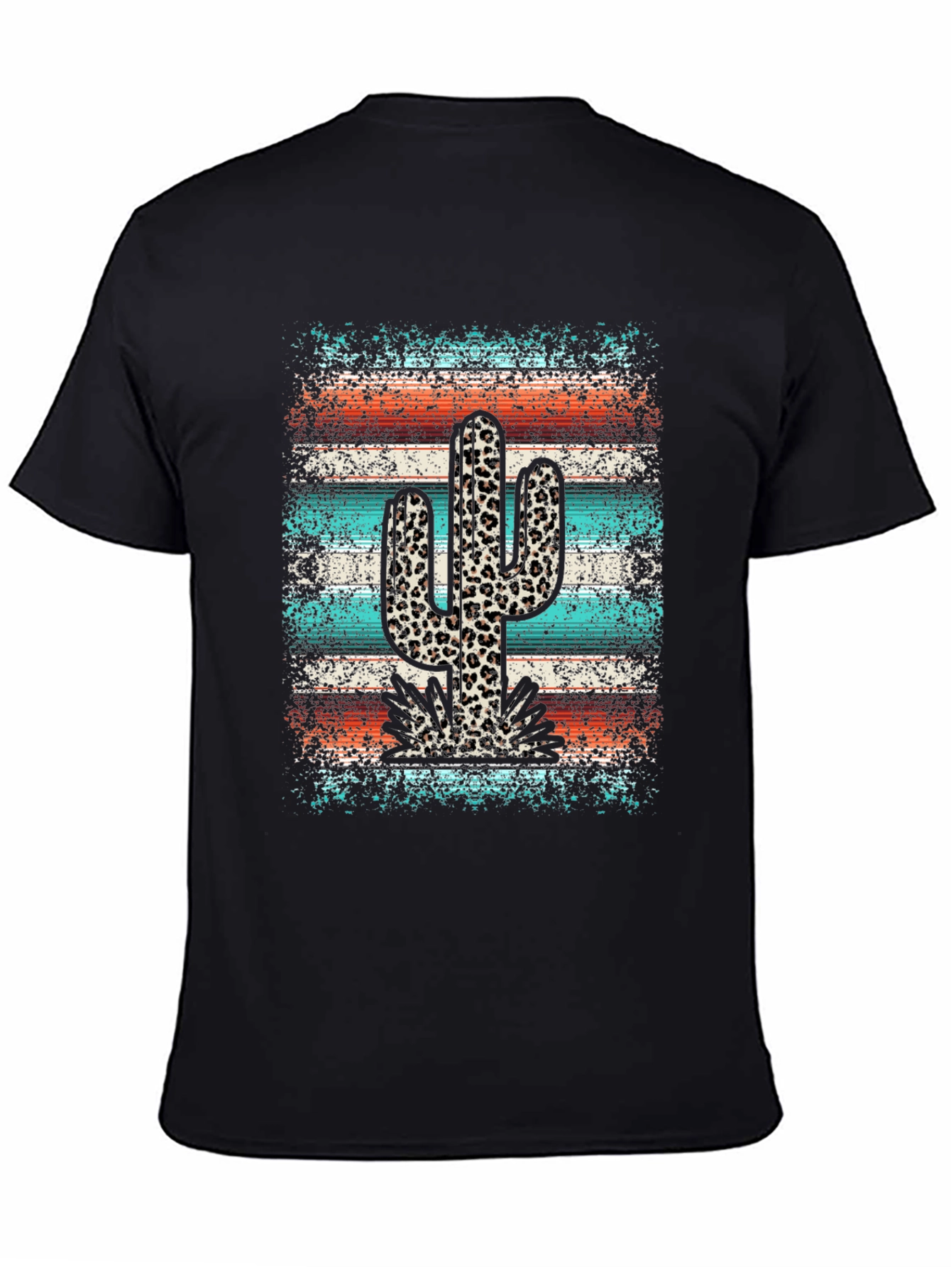 Leopard Cactus Graphic Tee - Trendy Western Style
