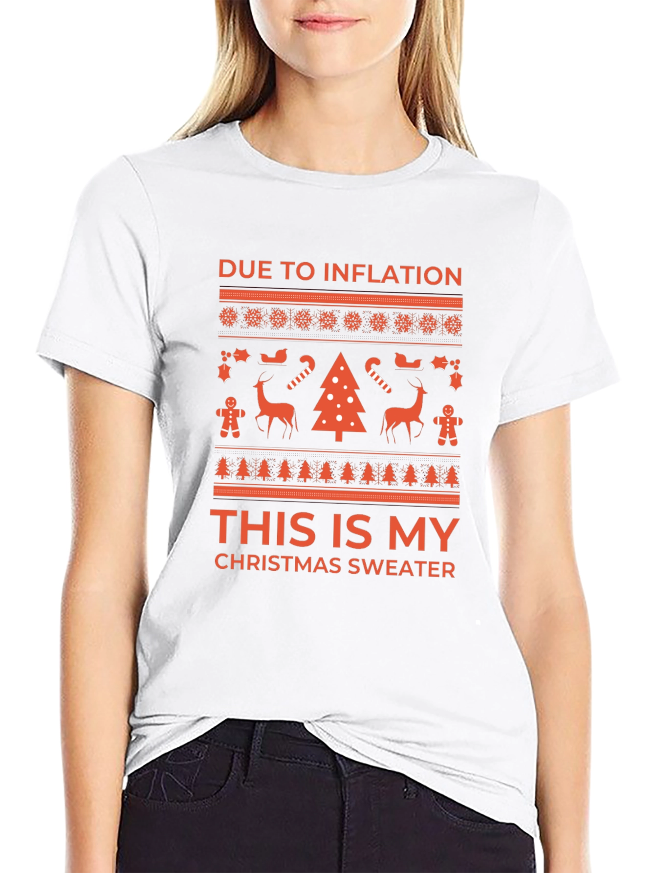 Inflation Christmas Sweater Tee