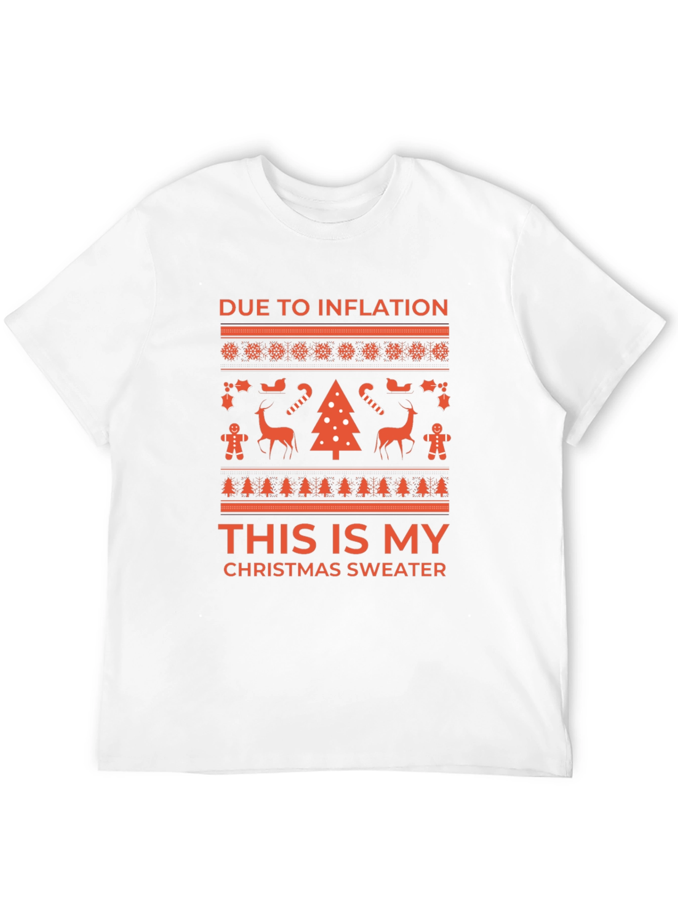 Inflation Christmas Sweater Tee
