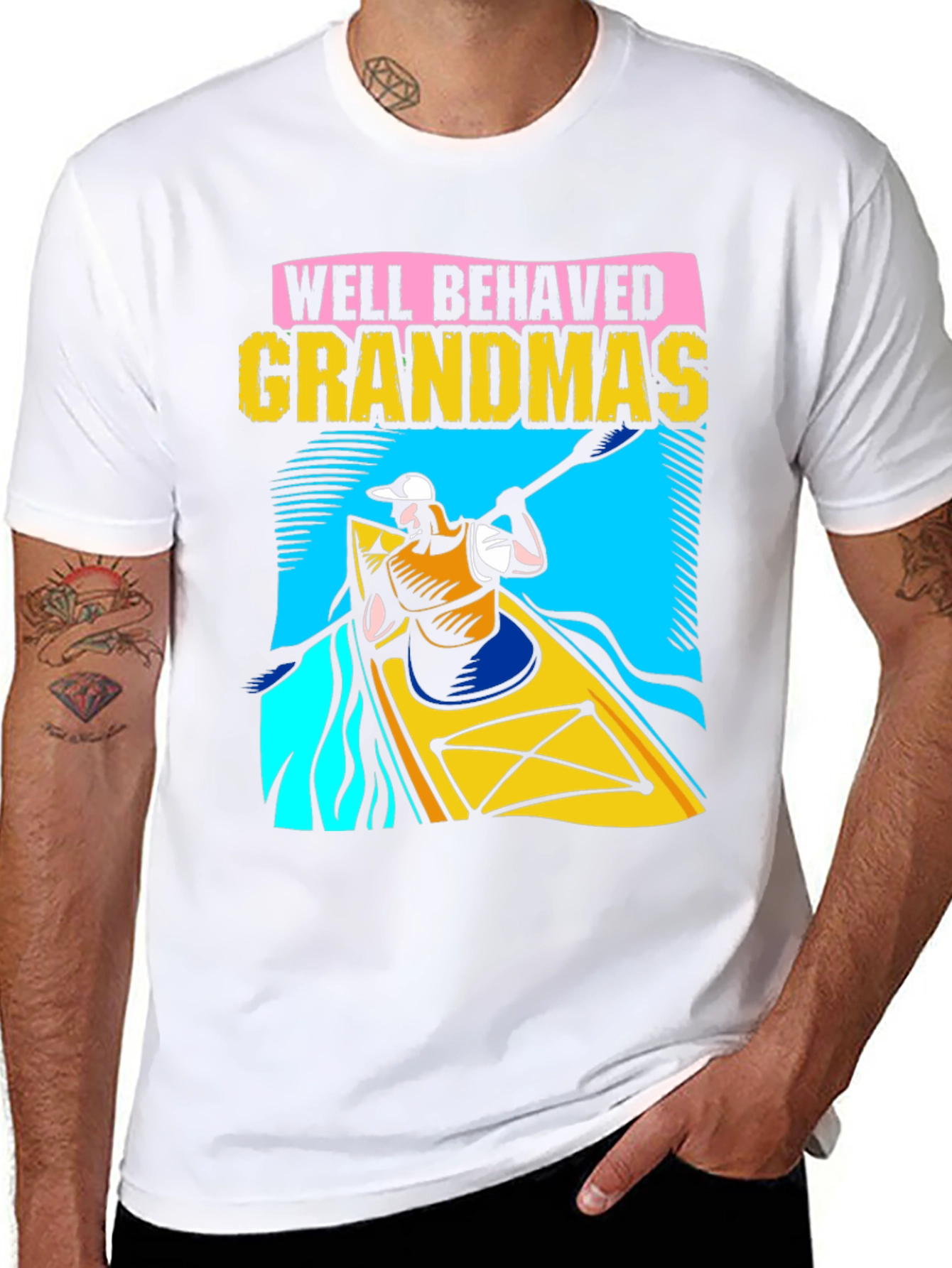 Well Behaved Grandmas Kayaking T-Shirt