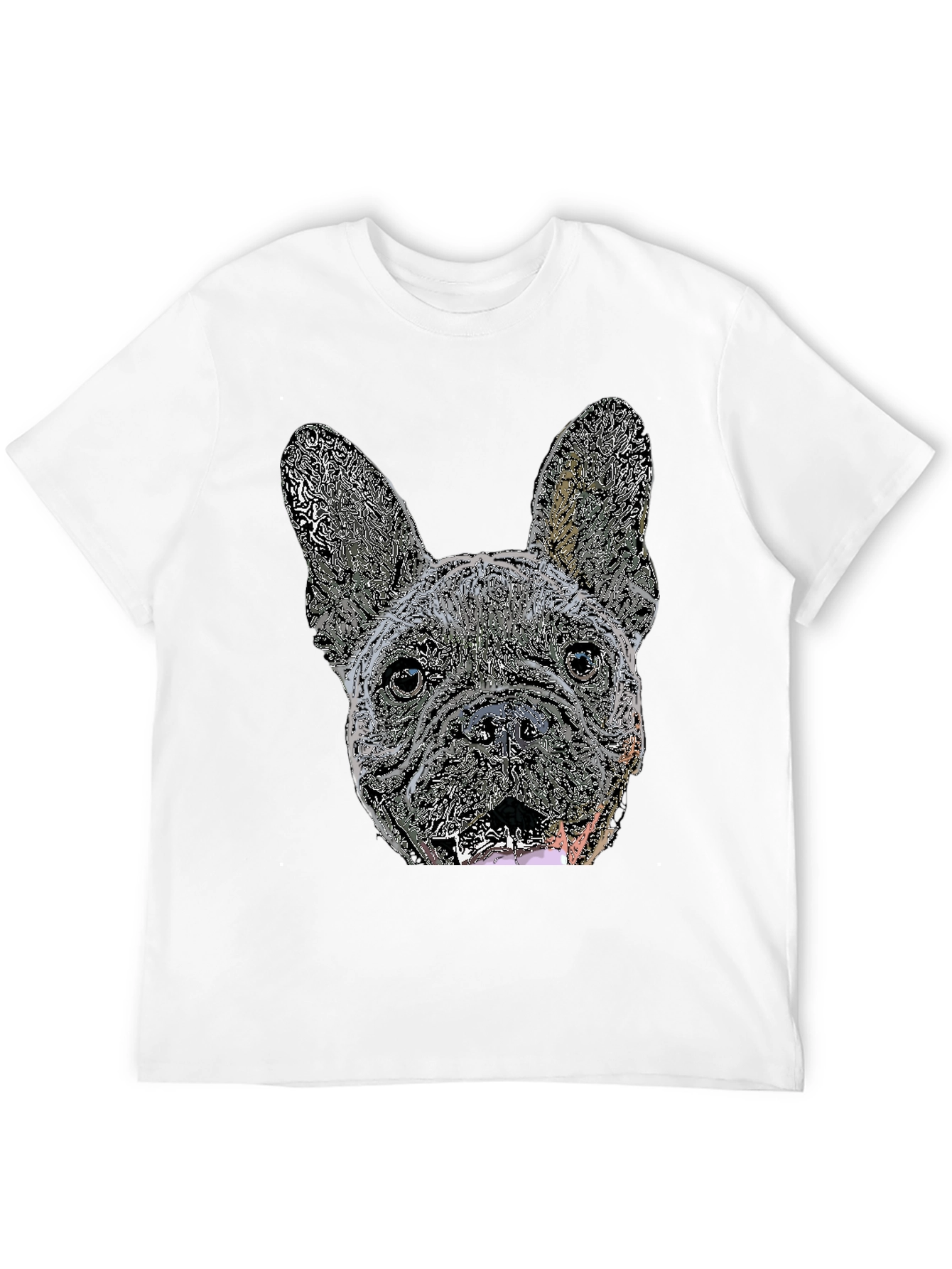 French Bulldog Graphic Tee - Black Cotton Blend