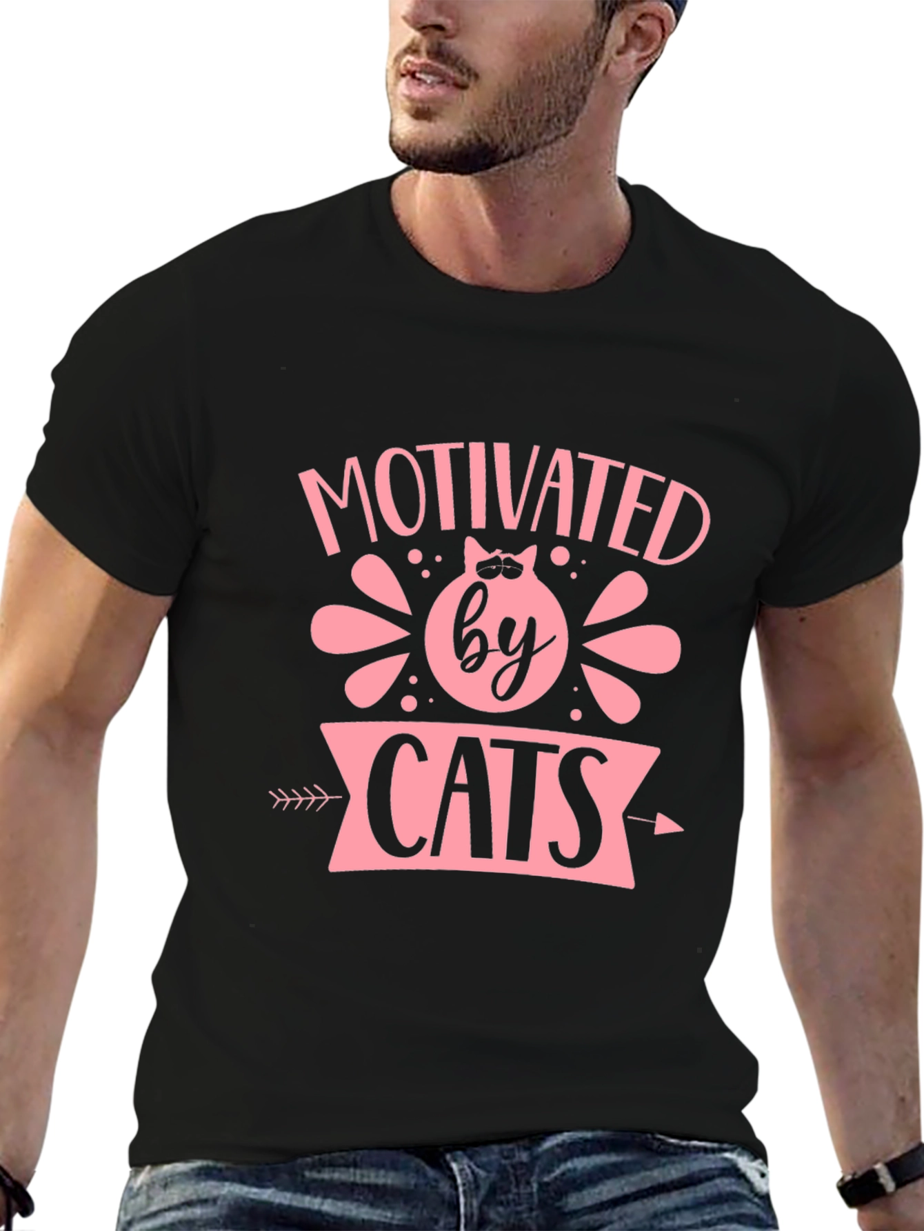 Motivated by Cats T-Shirt - Cute Cat Lover Tee