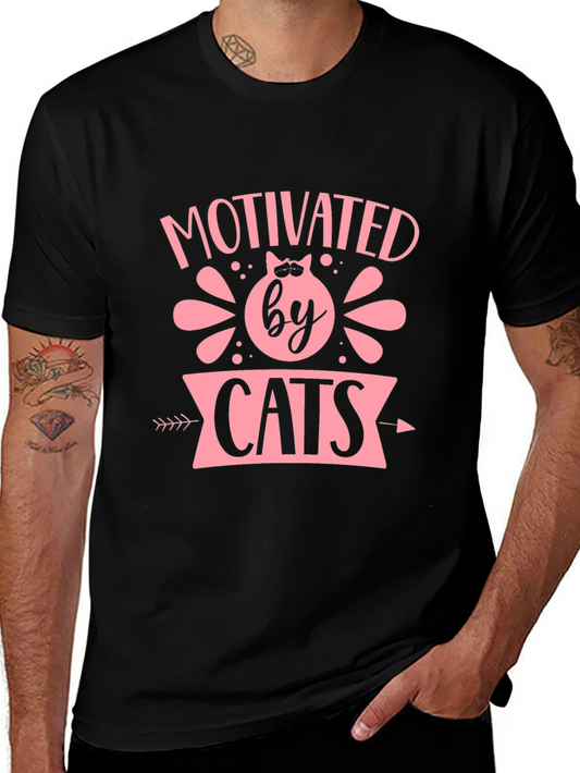 Motivated by Cats T-Shirt - Cute Cat Lover Tee