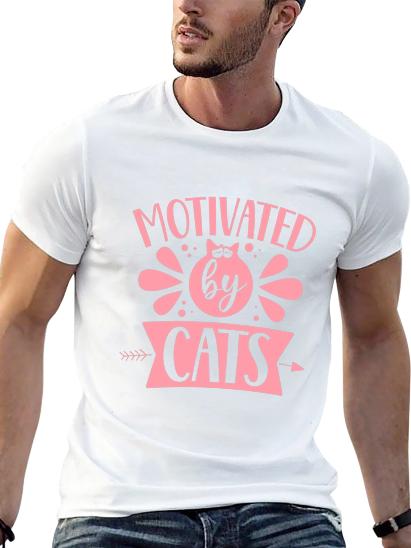 Motivated by Cats T-Shirt - Cute Cat Lover Tee