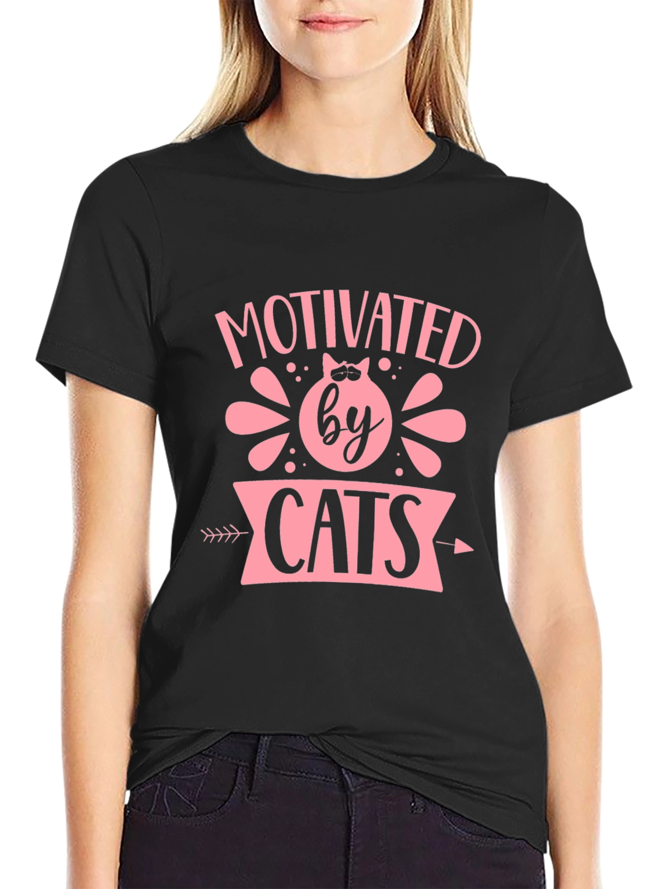 Motivated by Cats T-Shirt - Cute Cat Lover Tee