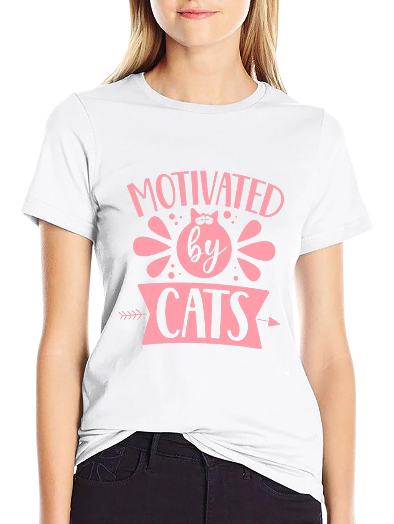 Motivated by Cats T-Shirt - Cute Cat Lover Tee