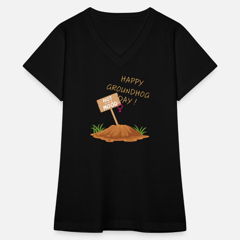 Happy Groundhog Day Not in the Mood funny graphic