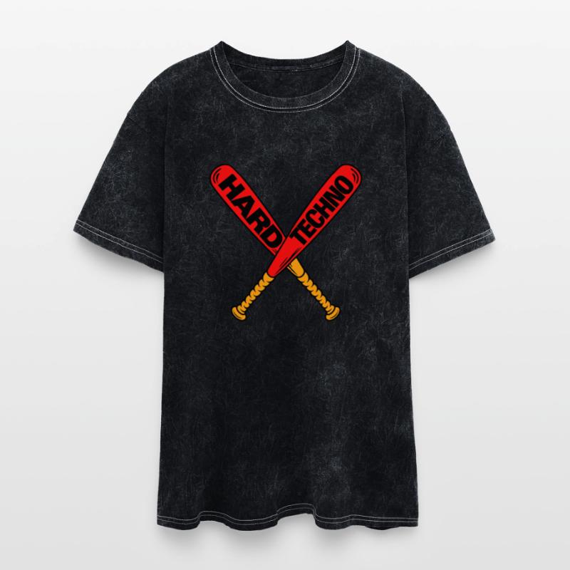 "Hard Techno" Crossed Baseball Bats – Techno Musi