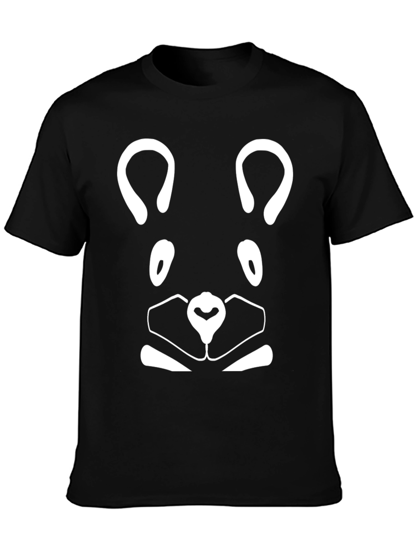 Bear Face Graphic Tee - Black