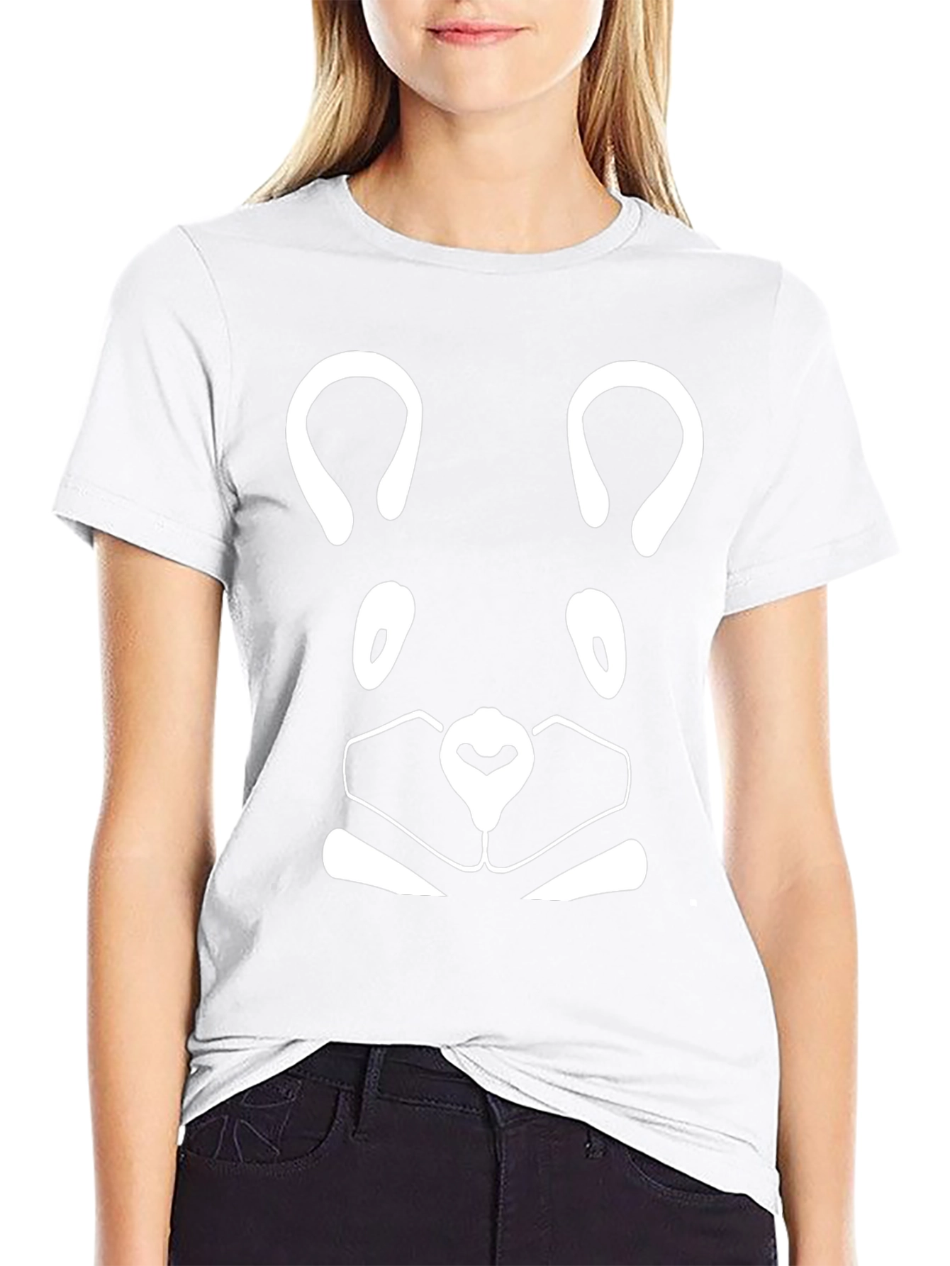 Bear Face Graphic Tee - Black