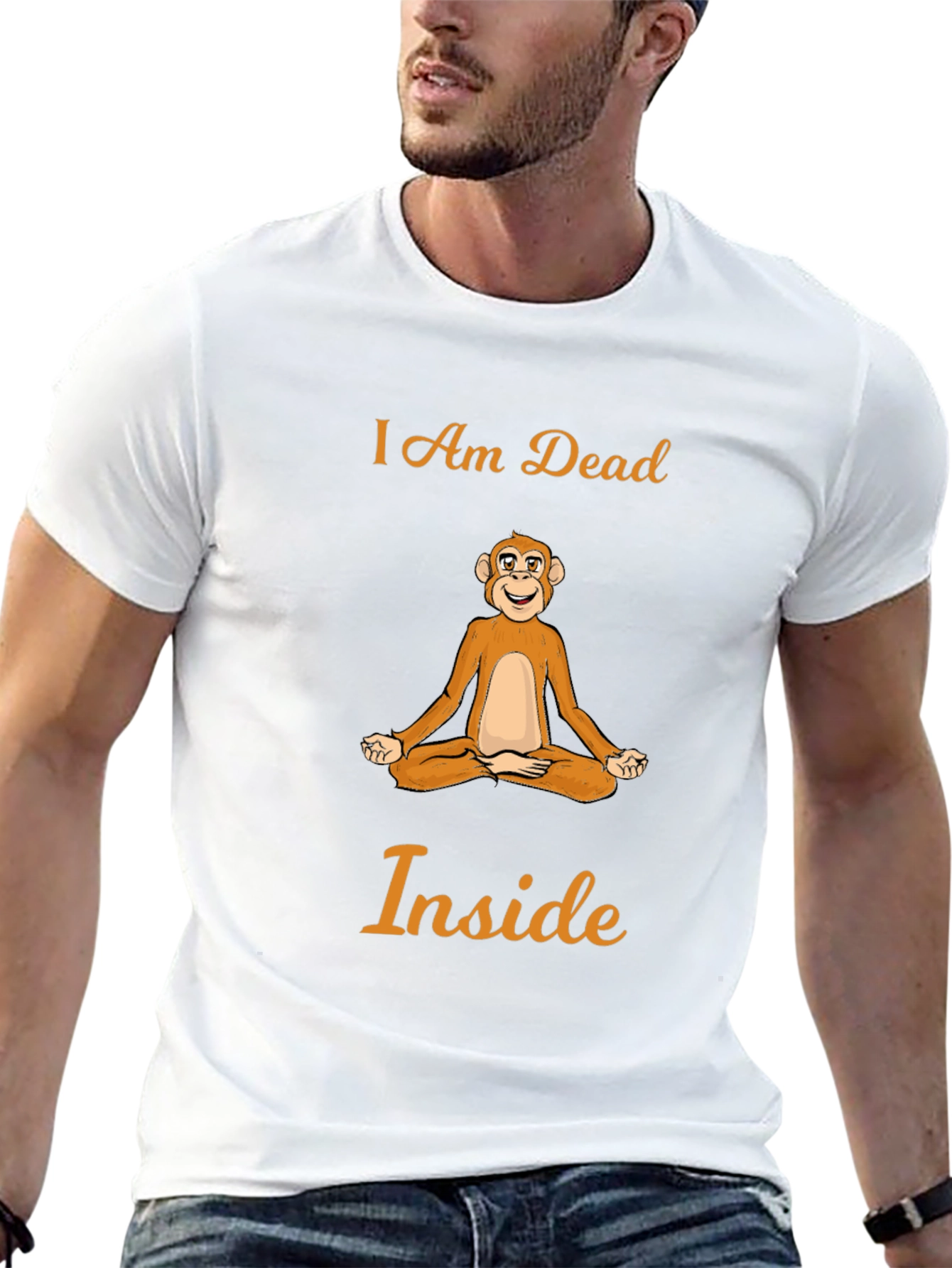 I Am Dead Inside Monkey Meditation T-Shirt