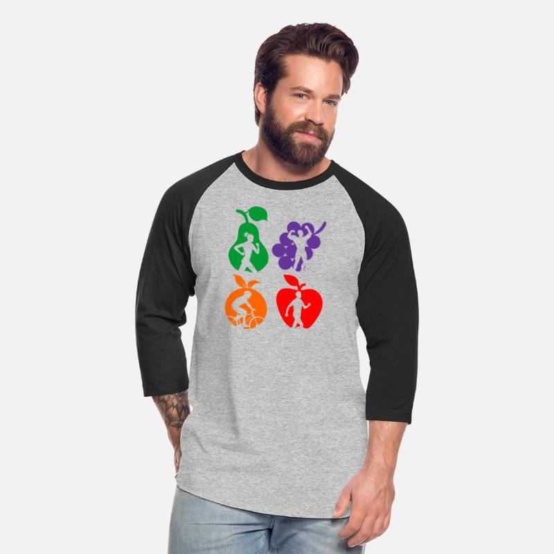 Healthy fruit healthy sports logo