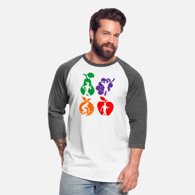 Healthy fruit healthy sports logo