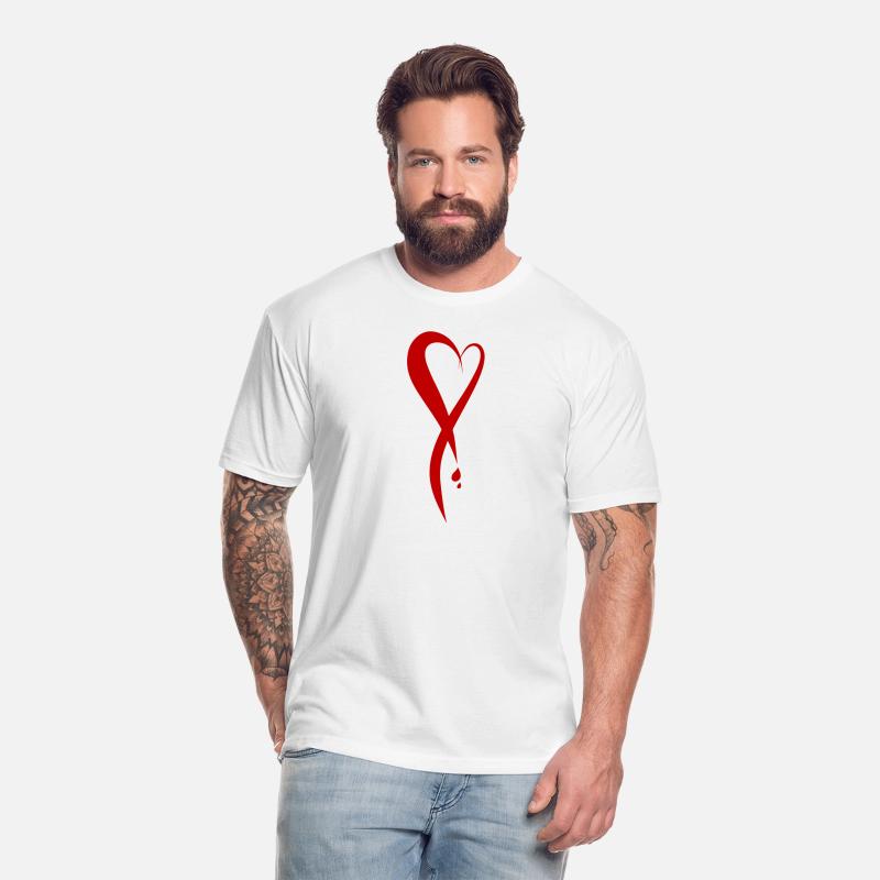 Heart bleeding, hand drawn
