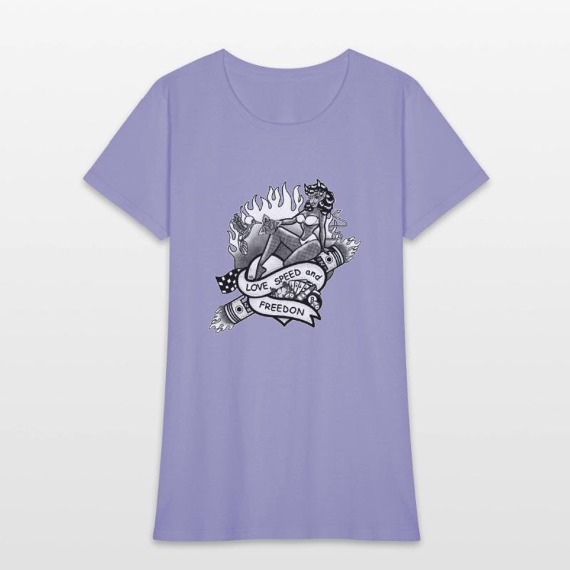 Heart, Hummingbird and Pinup - Black and White