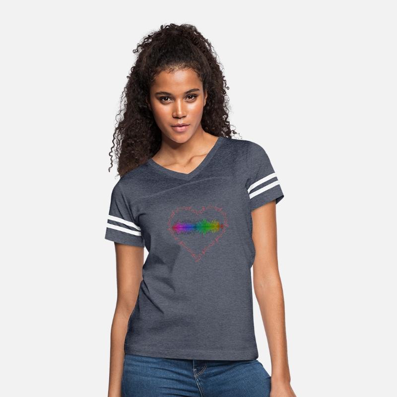 Heart shape musical notes with sound wave inside