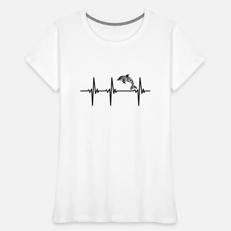 Heartbeat For Dolphins In Tribal Style Tattoo