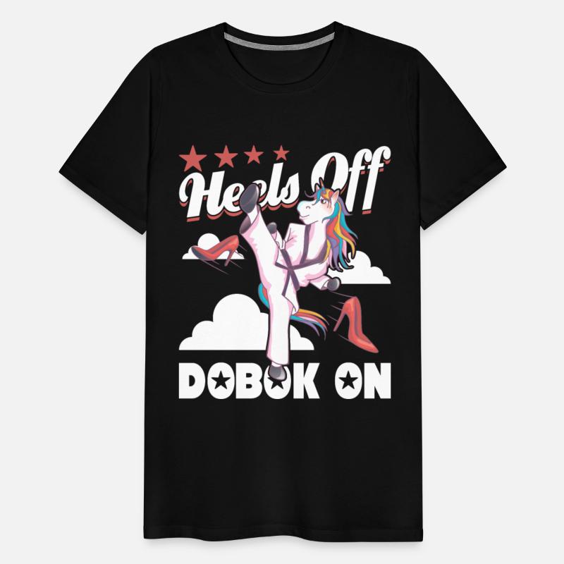 heels off dobok on