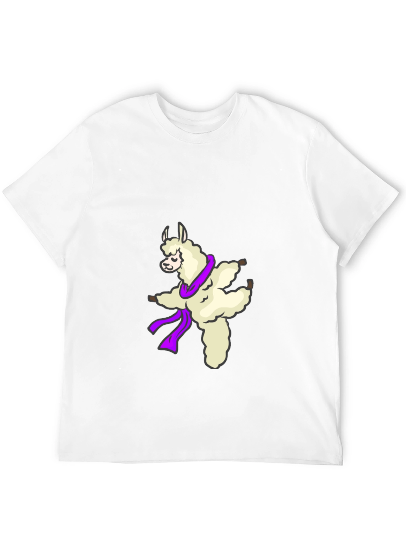 Dancing Llama Graphic Tee - Soft Black T-Shirt