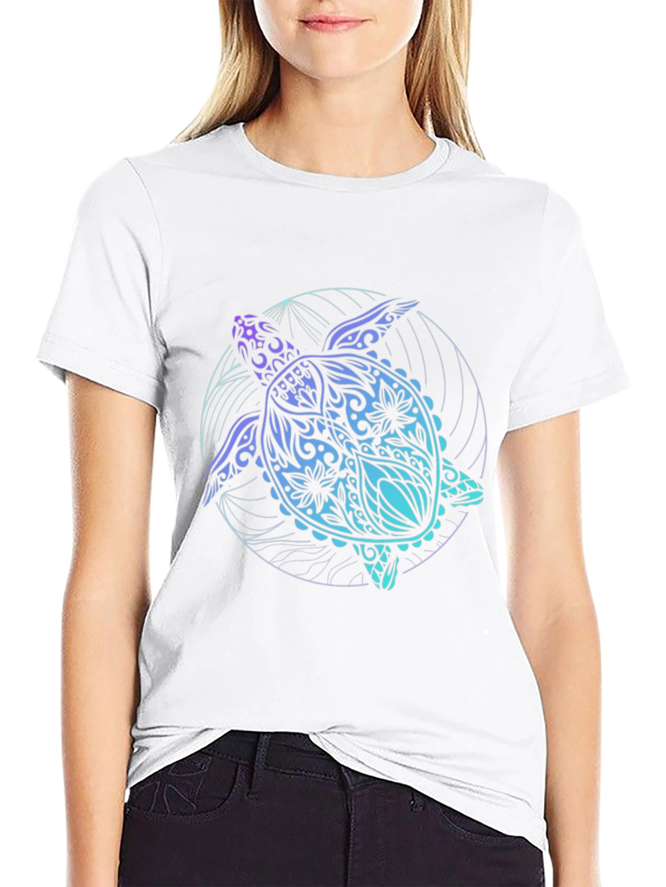 Turtle Graphic Black T-Shirt