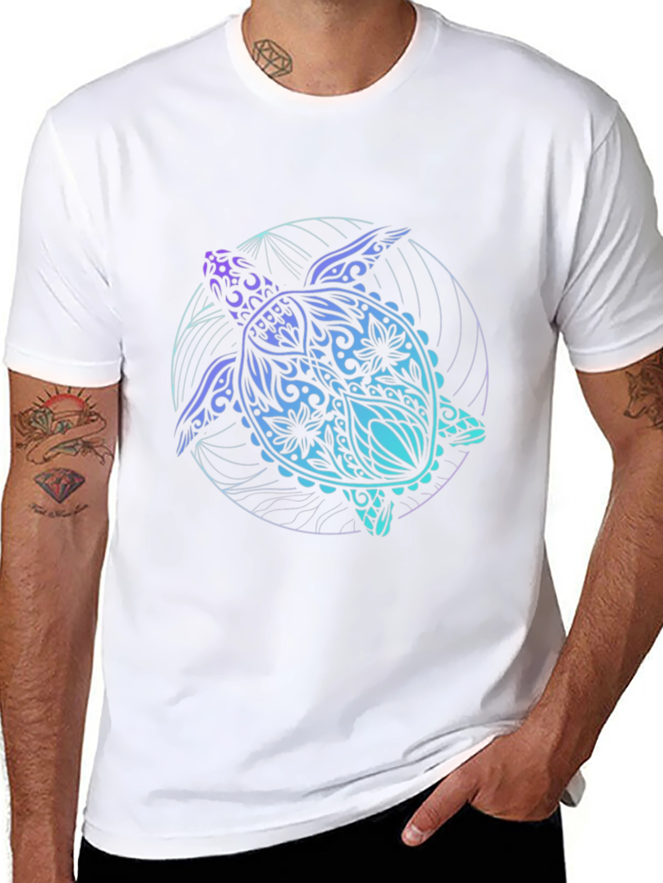 Turtle Graphic Black T-Shirt