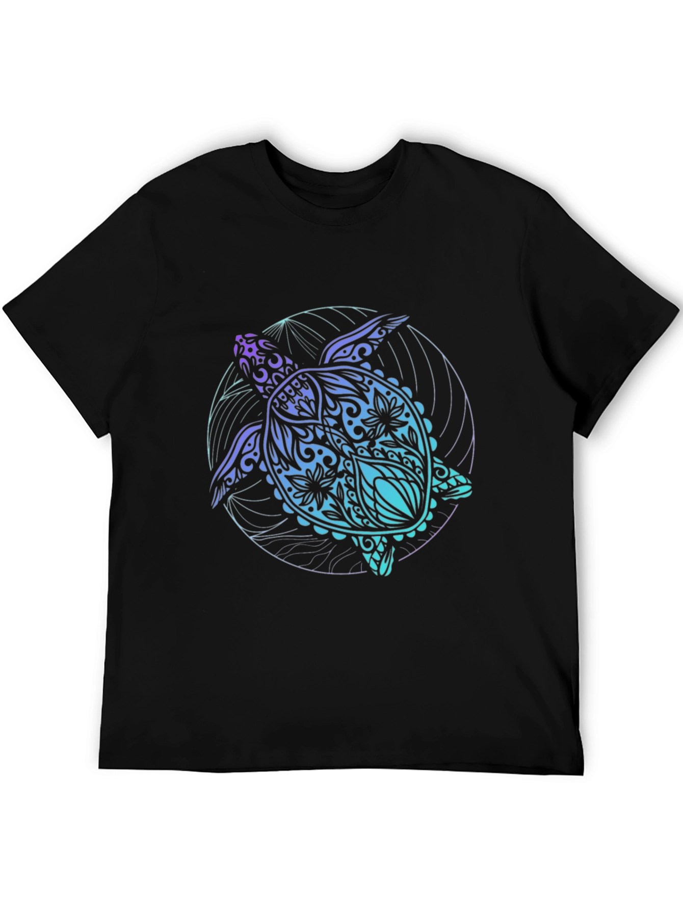 Turtle Graphic Black T-Shirt